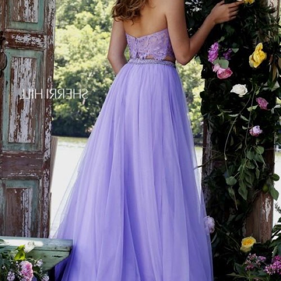 Sherri Hill two piece prom dress - Picture 2 of 5